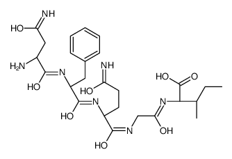 (2S,3S)-2-[[2-[[(2S)-5-amino-2-[[(2S)-2-[[(2S)-2,4-diamino-4-oxobutanoyl]amino]-3-phenylpropanoyl]amino]-5-oxopentanoyl]amino]acetyl]amino]-3-methylpentanoic acid Structure