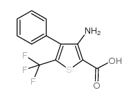 3-amino-4-phenyl-5-(trifluoromethyl)thiophene-2-carboxylic acid Structure