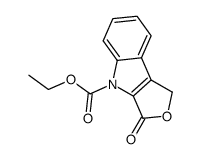 ethyl 1,3-dihydro-3-oxo-4H-furo[3,4-b]indole-4-carboxylate结构式