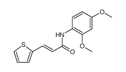 2-Propenamide, N-(2,4-dimethoxyphenyl)-3-(2-thienyl)-, (2E)结构式