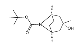 3-endo-hydroxy-3-exo-methyl-8-azabicyclo[3.2.1]octane-8-carboxylic acid tert-butyl ester Structure