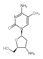 3'-Amino-2',3'-dideoxy-5-methylcytidine结构式