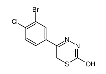 5-(3-bromo-4-chlorophenyl)-3,6-dihydro-1,3,4-thiadiazin-2-one结构式