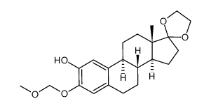 2-hydroxy-3-O-methoxymethyl-17,17-ethylenedioxyestrone结构式