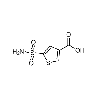 5-氨基磺酰噻吩-3-羧酸结构式