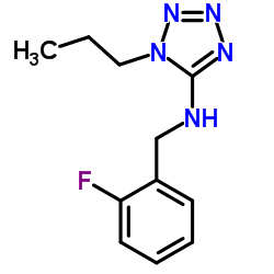N-(2-Fluorobenzyl)-1-propyl-1H-tetrazol-5-amine structure