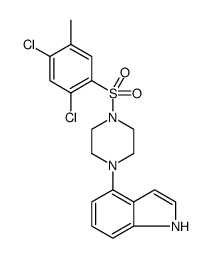 1H-Indole, 4-[4-[(2,4-dichloro-5-methylphenyl)sulfonyl]-1-piperazinyl]结构式
