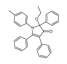 2-Ethoxy-2,4,5-triphenyl-1-p-tolyl-1,2-dihydro-pyrrol-3-one结构式