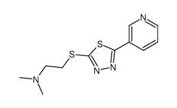 N,N-dimethyl-2-[(5-pyridin-3-yl-1,3,4-thiadiazol-2-yl)sulfanyl]ethanamine结构式