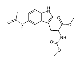5-acetamido-Nb-methoxycarbonyl-DL-tryptophan methyl ester Structure
