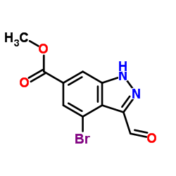 4-溴-3-甲酰基-1H-吲唑-6-羧酸甲酯图片