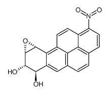 1-nitrobenzo(a)pyrene-7,8-diol-9,10-epoxide structure