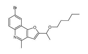 8-bromo-4-methyl-2-(1-pentoxyethyl)furo[3,2-c]quinoline Structure