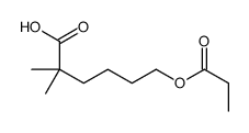2,2-dimethyl-6-propanoyloxyhexanoic acid Structure