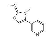 N,3-dimethyl-4-pyridin-3-yl-1,3-thiazol-2-imine结构式