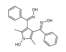 1-Hydroxy-3,4-bis<(hydroxyimino)(phenyl)methyl>-2,5-dimethyl-1H-pyrrol结构式
