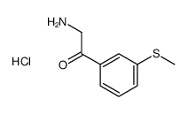 2-amino-1-(3-methylsulfanylphenyl)ethanone,hydrochloride Structure