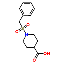 1-(benzylsulfonyl)piperidine-4-carboxylic acid structure