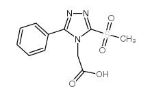 2-(5-METHANESULFONYL-3-PHENYL-[1,2,4]TRIAZOL-4-YL)-ACETIC ACID结构式