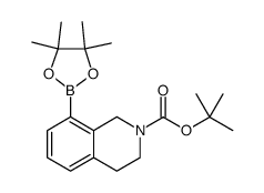 2(1H)-Isoquinolinecarboxylic acid, 3,4-dihydro-8-(4,4,5,5-tetramethyl-1,3,2-dioxaborolan-2-yl)-, 1,1-dimethylethyl ester结构式