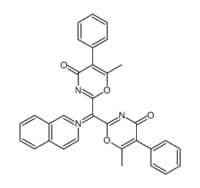 isoquinolinium bis(5-phenyl-6-methyl-4-oxo-4H-1,3-oxazin-2-yl)methylide Structure