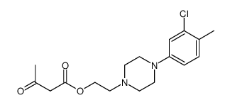 2-<4-(3-chloro-4-methylphenyl)-1-piperazinyl>ethyl acetoacetate结构式