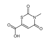 3-methyl-2,4-dioxo-1,3-thiazine-6-carboxylic acid结构式