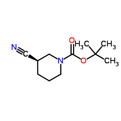 (R)-3-氰基哌啶-1-甲酸叔丁酯结构式