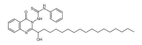 1-[2-(1-hydroxyheptadecyl)-4-oxoquinazolin-3(4H)-yl]-3-phenylthiourea结构式