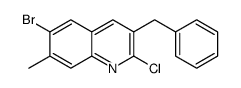 3-benzyl-6-bromo-2-chloro-7-methylquinoline Structure