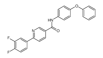 6-(3,4-difluorophenyl)-N-(4-phenoxyphenyl)pyridine-3-carboxamide结构式