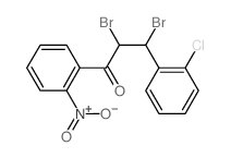 2,3-dibromo-3-(2-chlorophenyl)-1-(2-nitrophenyl)propan-1-one structure