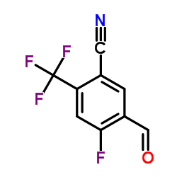 4-Fluoro-5-formyl-2-(trifluoromethyl)benzonitrile Structure