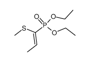 (Z)-1-(Methylthio)-1-propenylphosphonsaeure-diethylester结构式