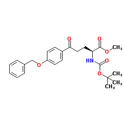 Methyl (2S)-5-[4-(benzyloxy)phenyl]-2-({[(2-methyl-2-propanyl)oxy]carbonyl}amino)-5-oxopentanoate Structure