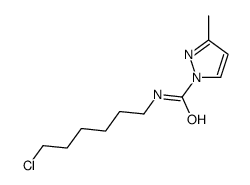 N-(6-chlorohexyl)-3-methylpyrazole-1-carboxamide结构式