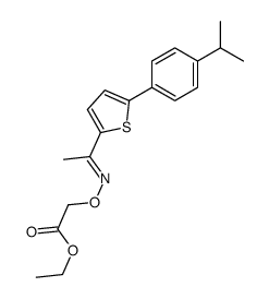 ethyl 2-[(E)-1-[5-(4-propan-2-ylphenyl)thiophen-2-yl]ethylideneamino]oxyacetate结构式