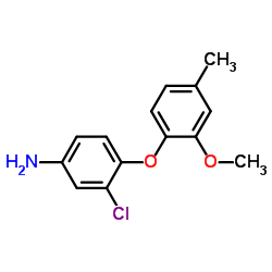 3-Chloro-4-(2-methoxy-4-methylphenoxy)aniline结构式