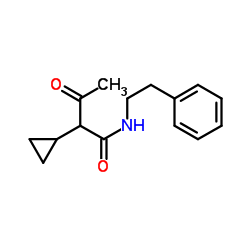 2-Cyclopropyl-3-oxo-N-(2-phenylethyl)butanamide Structure