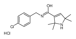 N-[(4-chlorophenyl)methyl]-2,2,5,5-tetramethyl-1H-pyrrole-3-carboxamide,hydrochloride结构式