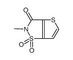 2-methyl-1,1-dioxothieno[2,3-d][1,2]thiazol-3-one结构式