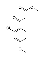 ethyl 3-(2-chloro-4-methoxyphenyl)-3-oxopropanoate结构式