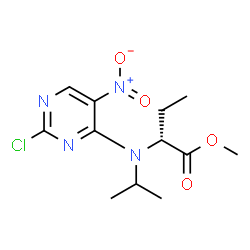 (R)-Methyl 2-((2-chloro-5-nitropyrimidin-4-yl)(isopropyl)amino)butanoate Structure