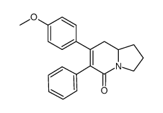 7-(4-methoxyphenyl)-6-phenyl-2,3,8,8a-tetrahydroindolizin-5(1H)-one Structure
