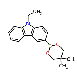 3-(5,5-Dimethyl-1,3,2-dioxaborinan-2-yl)-9-ethyl-9H-carbazole Structure