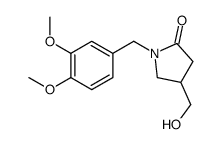 1-[(3,4-dimethoxyphenyl)methyl]-4-(hydroxymethyl)pyrrolidin-2-one Structure