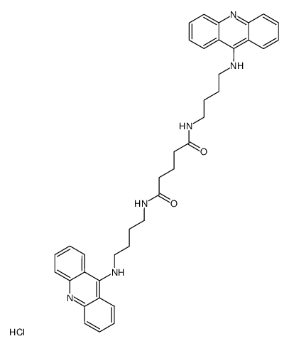 Pentanedioic acid bis-{[4-(acridin-9-ylamino)-butyl]-amide}; hydrochloride Structure