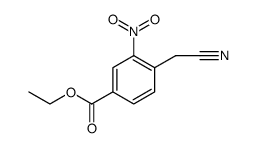 Benzoic acid, 4-(cyanomethyl)-3-nitro-, ethyl ester Structure
