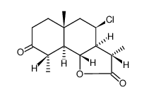 8β-Chlor-3-oxo-5α,4β,6β,11β-eudesmanolid-(6,13)结构式