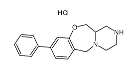 9-phenyl-1,2,3,4,12,12a-hexahydro-6H-pyrazino[2,1-c][1,4]benzoxazepine hydrochloride Structure